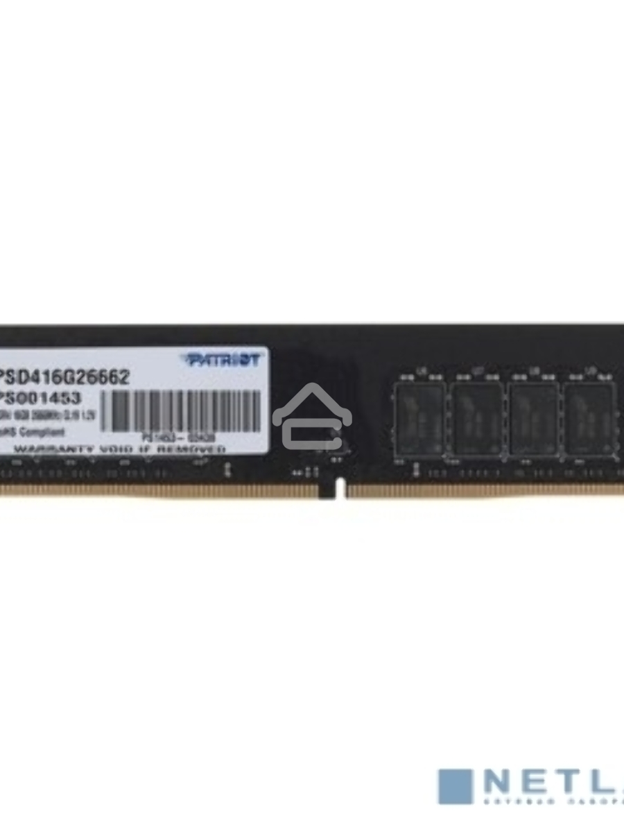 Оперативная память Patriot Signature, DDR4, 16GB (1x16 GB), 2666 MHz, CL19, DIMM