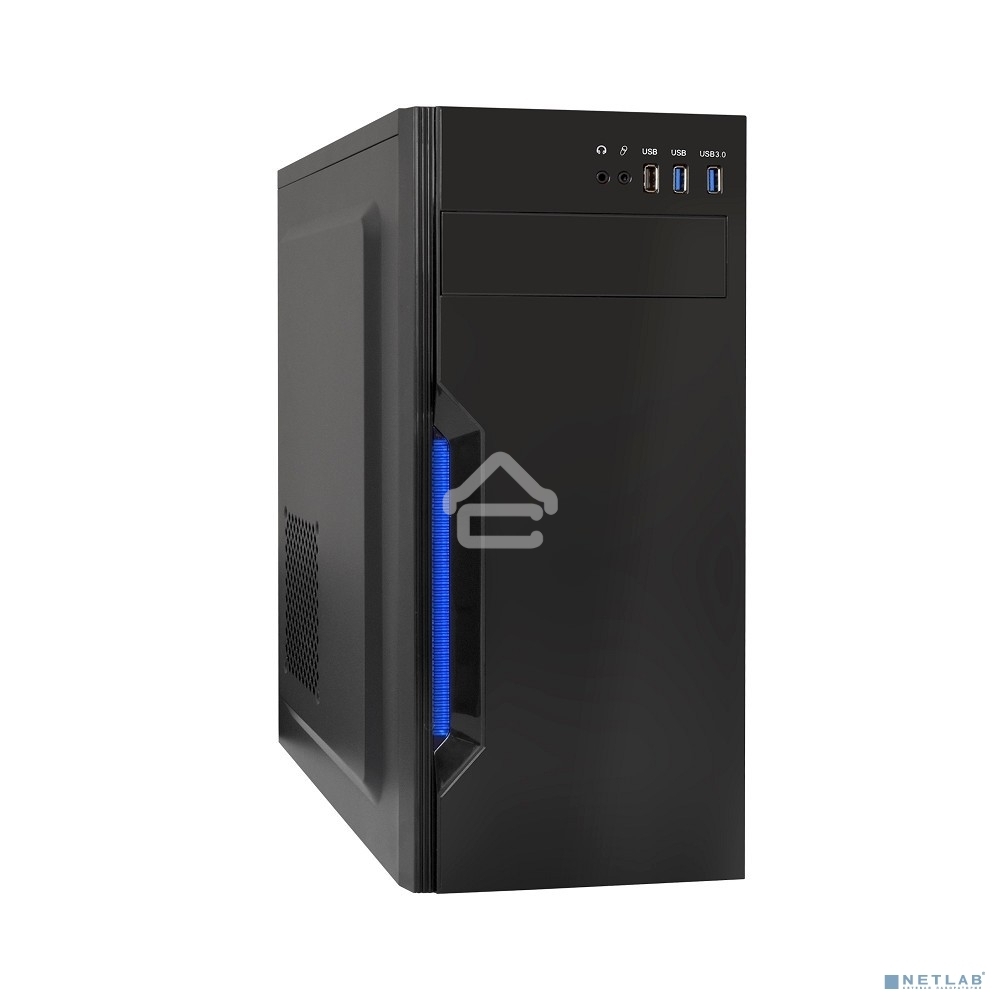 Компьютерный корпус Miditower ExeGate XP-333U Black, ATX, <XP600, Black,120mm>, 1*USB+2*USB3.0, Audio