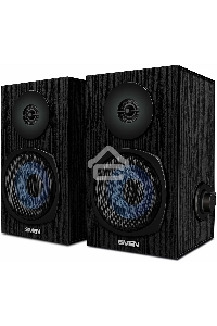 Колонки 2.0 SVEN SPS-576 чёрные (2x4W, Bluetooth, дерево)
