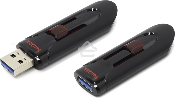 Флешка USB R/W R/W Sandisk 128Gb Cruzer Glide SDCZ600-128G-G35 USB3.0 черный/красный