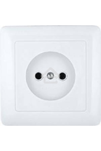 Розетка WESSEN RS10-132-B  ХИТ белый 1-я б/з 10А скрытый монтаж