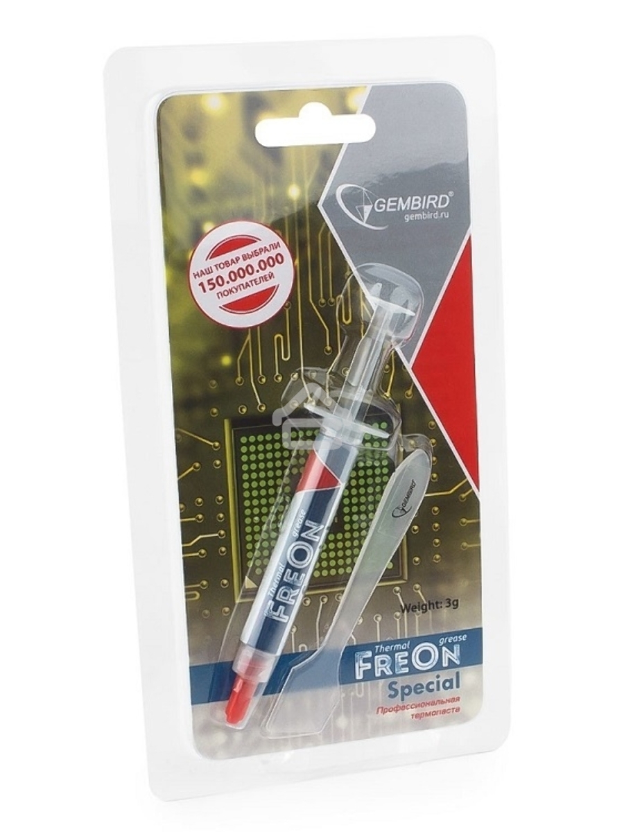 Термо паста Gembird FreOn Special GF-11-3 для радиаторов, 3гр, шприц