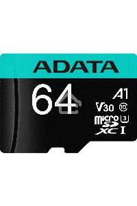Карта памяти MICROSDXC UHS-I U3 V30S A2 100/75 MB/s 64GB RETAIL W/1 ADAPTER