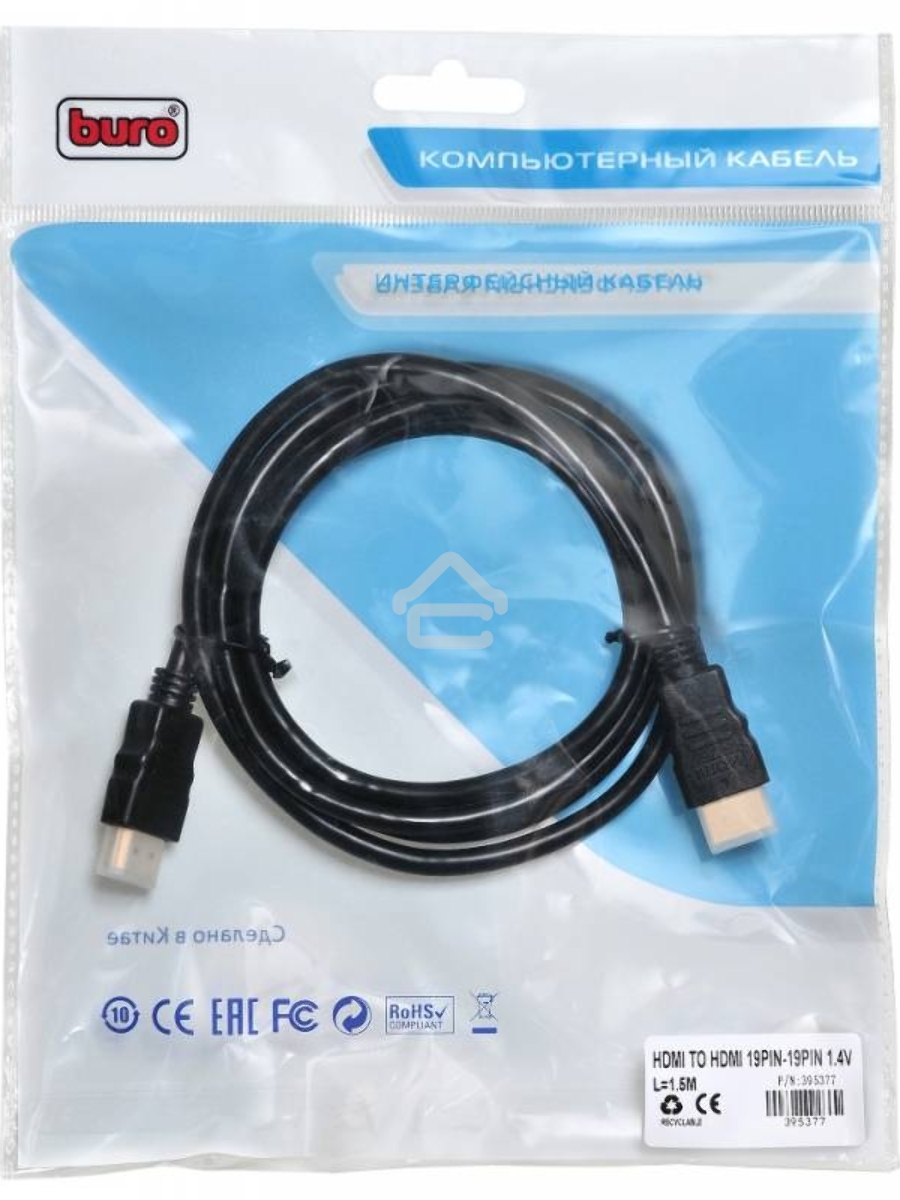Кабель аудио-видео Buro HDMI (m)/HDMI (m) 1.5м. черный (BHP HDMI 1.5)