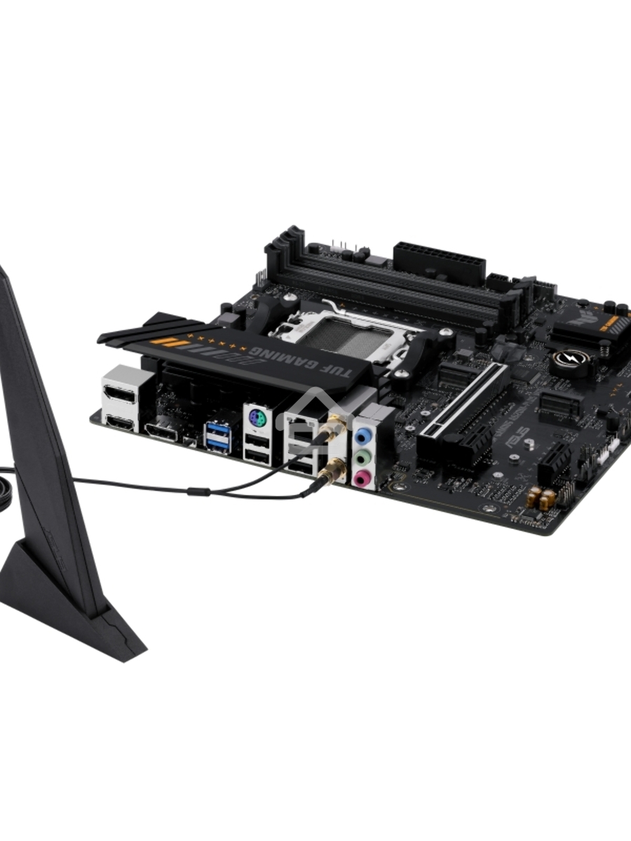 Материнская плата ASUS TUF GAMING A620M-PLUS WIFI, AM5, AMD A620, 4xDDR5, 4xSATA, 2xM.2, 1xPCIe 4.0 x16, 2xPCIe x1, 2xDP, 1xHDMI, 1x 2.5Gb LAN, 4xUSB-A 2.0, 2xUSB-A 3.2 Gen 1, 3x3.5 мм, 7.1, mATX