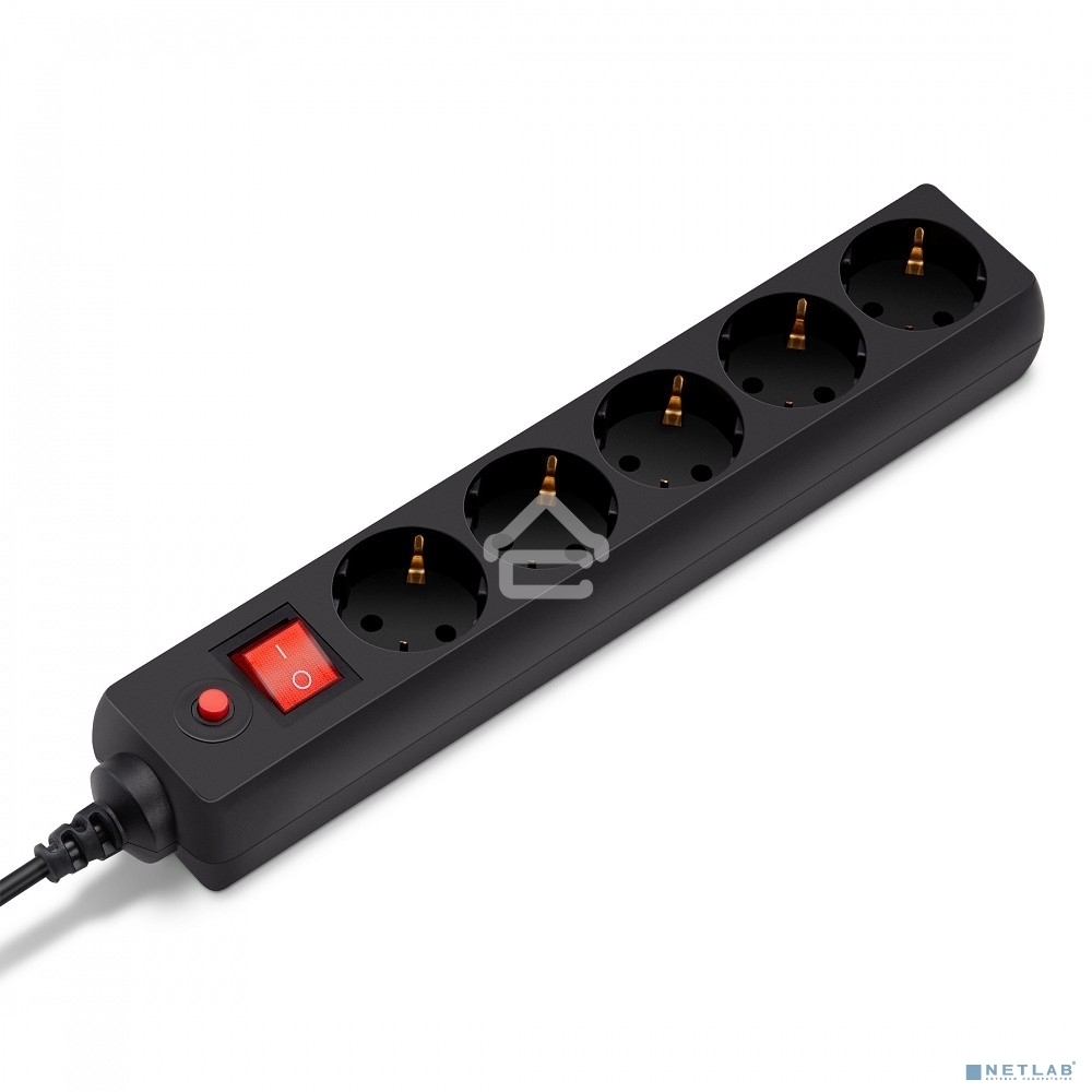 Сетевой фильтр BURO Сетевой фильтр, 5 розеток, 3 метра, (500SH-3-B), черный 992293