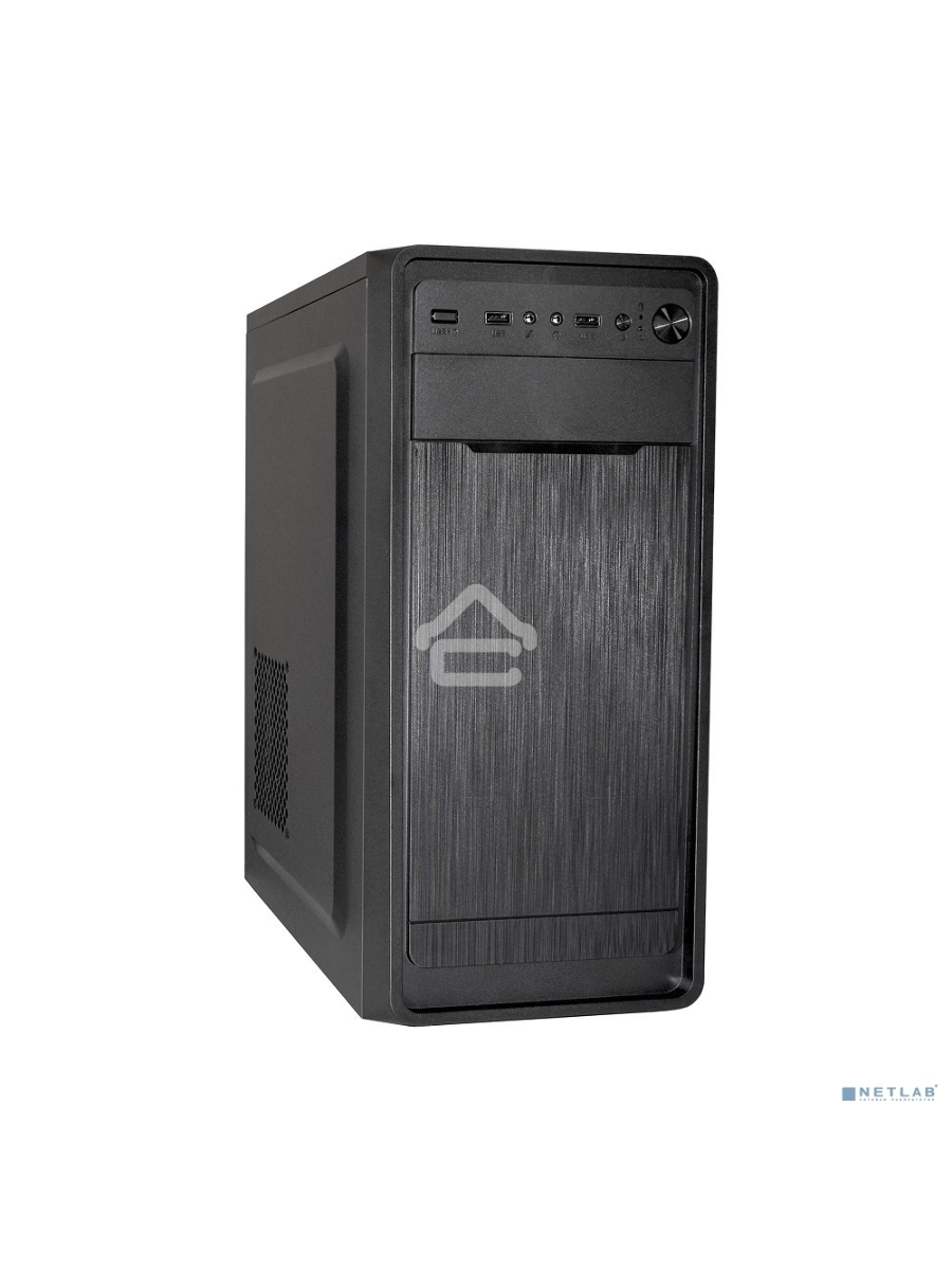 Компьютерный корпус Miditower ExeGate XP-332 Black, ATX, <без БП>, 2*USB, Audio