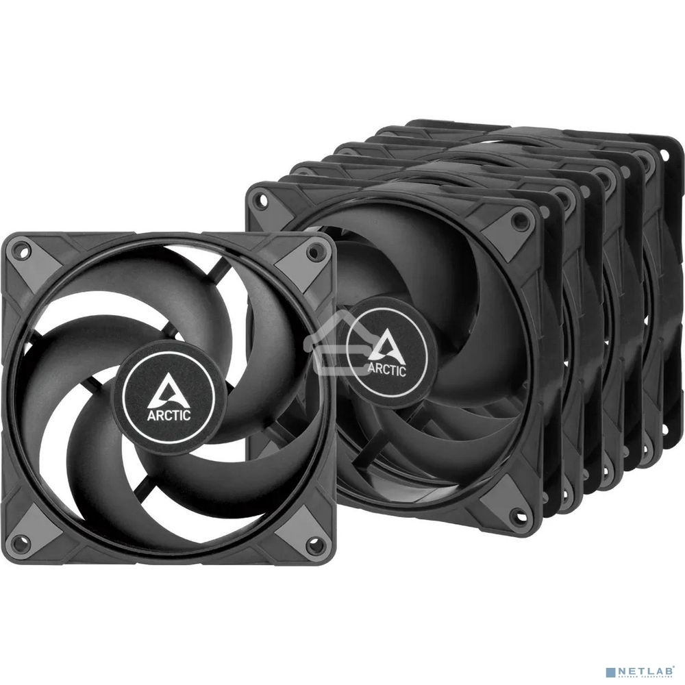 Комплект вентиляторов для корпуса Arctic P12 Max Value Pack черный, 120 мм, 3300 об/мин, 25.3 дБ, 4 pin