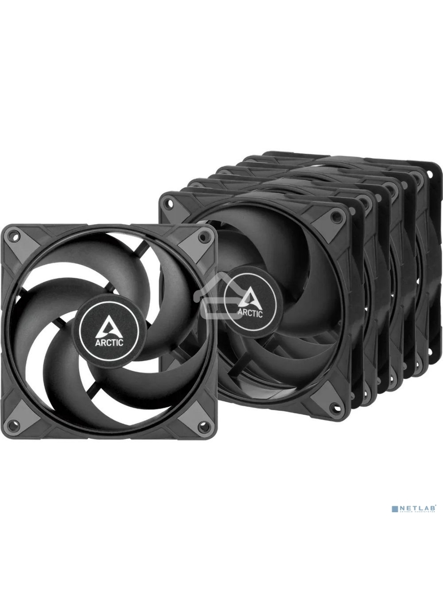 Комплект вентиляторов для корпуса Arctic P12 Max Value Pack черный, 120 мм, 3300 об/мин, 25.3 дБ, 4 pin