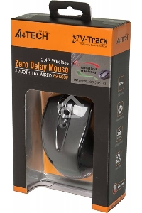 Мышь беспроводная A4Tech G9-500F черный, 1200 dpi, радиоканал, USB, кнопки - 4