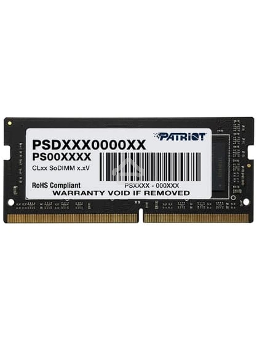 Оперативная память Patriot Signature, DDR4, 16GB (1x16 GB), 3200 MHz, CL22, SO-DIMM