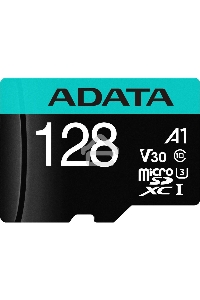 Карта памяти MICRO SDXC 128GB W/AD. AUSDX128GUI3V30SA2-RA1 ADATA