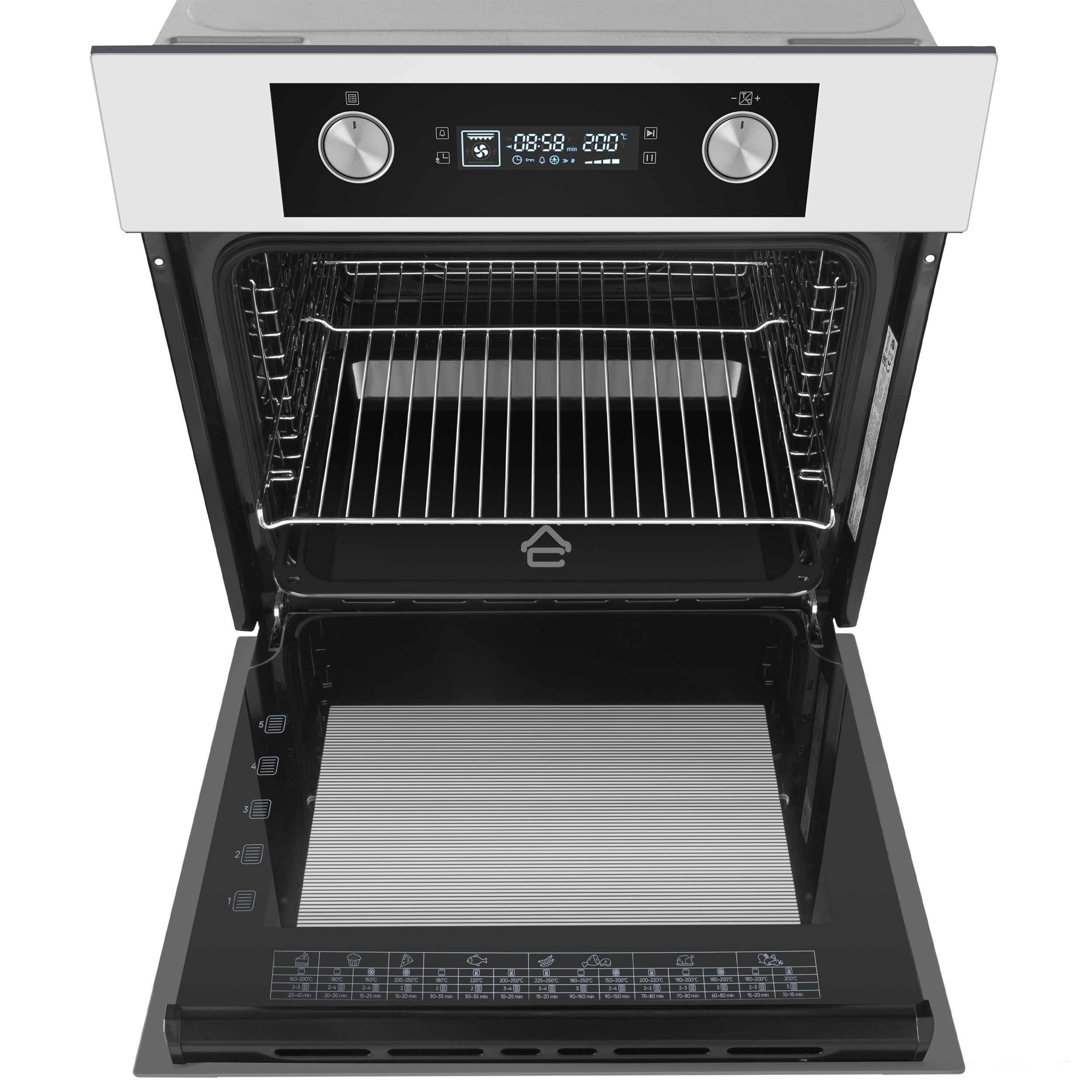 Шкаф духовой электрический Maunfeld AEOH60102W, 60л, дверца с 3 стеклами, белый