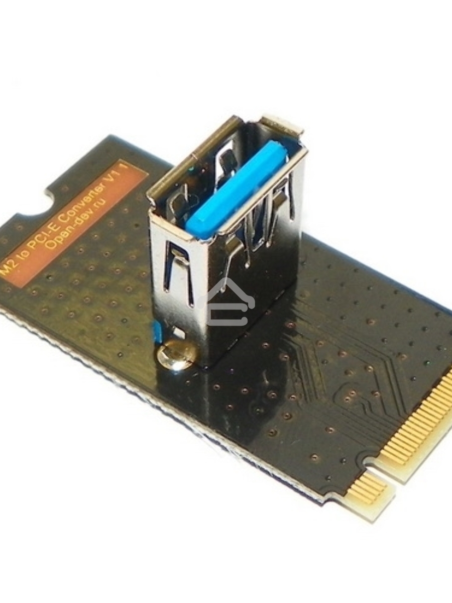 Переходник с разъёма M2 Open-Dev M2-PCI-E-RISER (NGFF) на разъём райзера USB 3.0. Длина 42мм