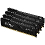 Оперативная память Kingston Fury Beast, DDR4, 32GB (4x8GB), 3600MHz, CL17, DIMM, с радиаторами, черный