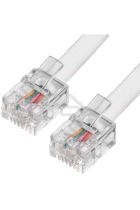 Телефонный шнур Greenconnect удлинитель для аппарата  0.5m GCR-TP6P4C-0.5m, 6P4C (джек 6p4c - jack 6p4c) белый Greenconnect Телефонный шнур удлинитель для аппарата  0.5m GCR-TP6P4C-0.5m, 6P4C (джек 6p4c - jack 6p4c) белый