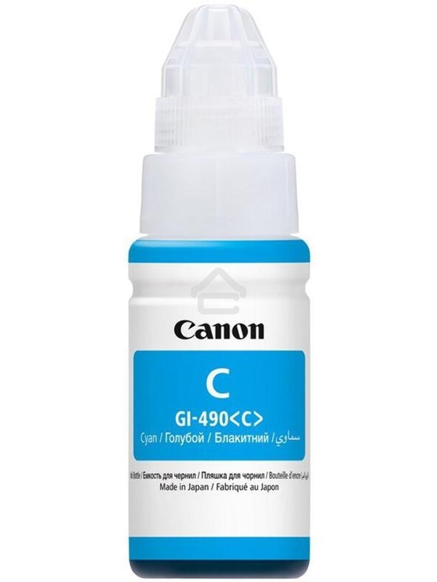 Чернила Canon GI-490C 0664C001 голубой (70 мл) для Canon Pixma G1400/2400/3400