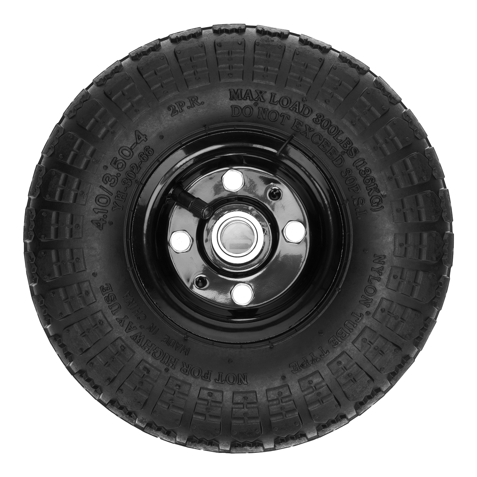 Колесо Palisad пневм. 4.10/3.50–4 с несим.ступ. d260мм. подш. внут.диам. 20мм. длина оси - 5