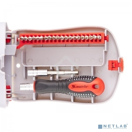 Отвертка Matrix для точных работ с насадками Fusion, 22 пр. в пласт. пенале