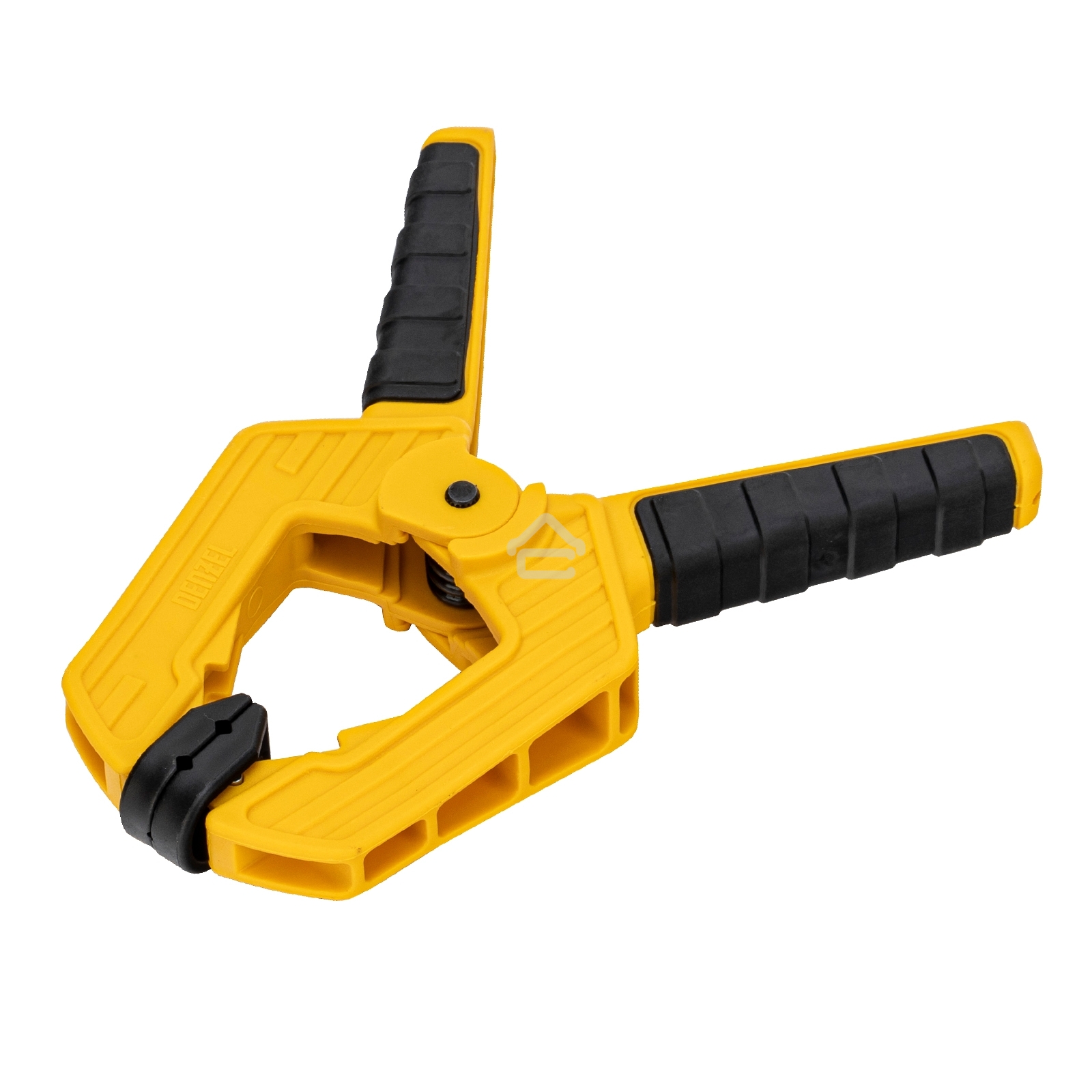 Струбцина клещеобразная Denzel усиленная 80 х 60 мм, двухкомпонентные рукоятки