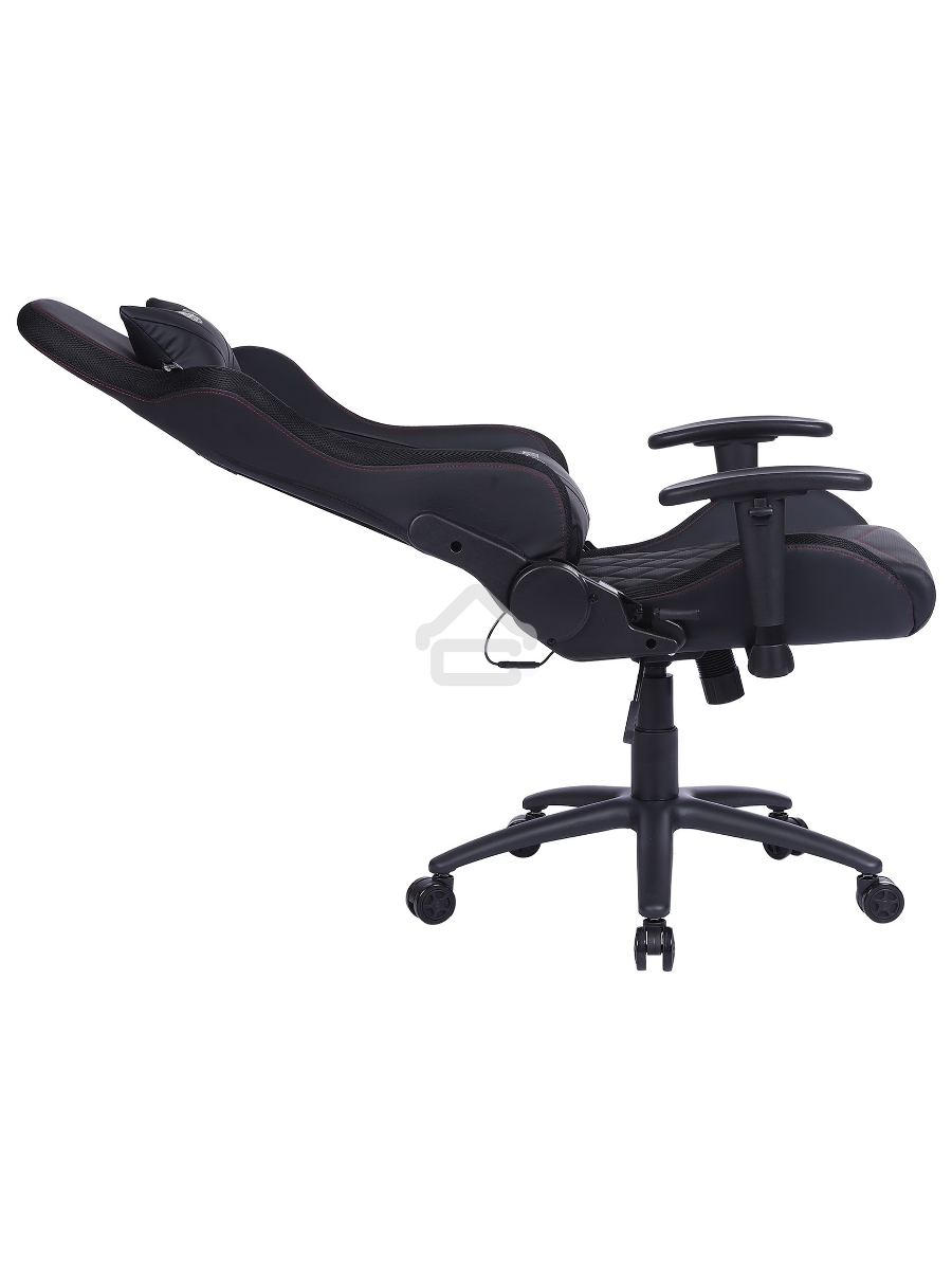 Кресло игровое Cactus CS-CHR-0099BLR черный/красный, сиденье черный/красный, эко.кожа, с подголов. крестовина металл, пластик черный