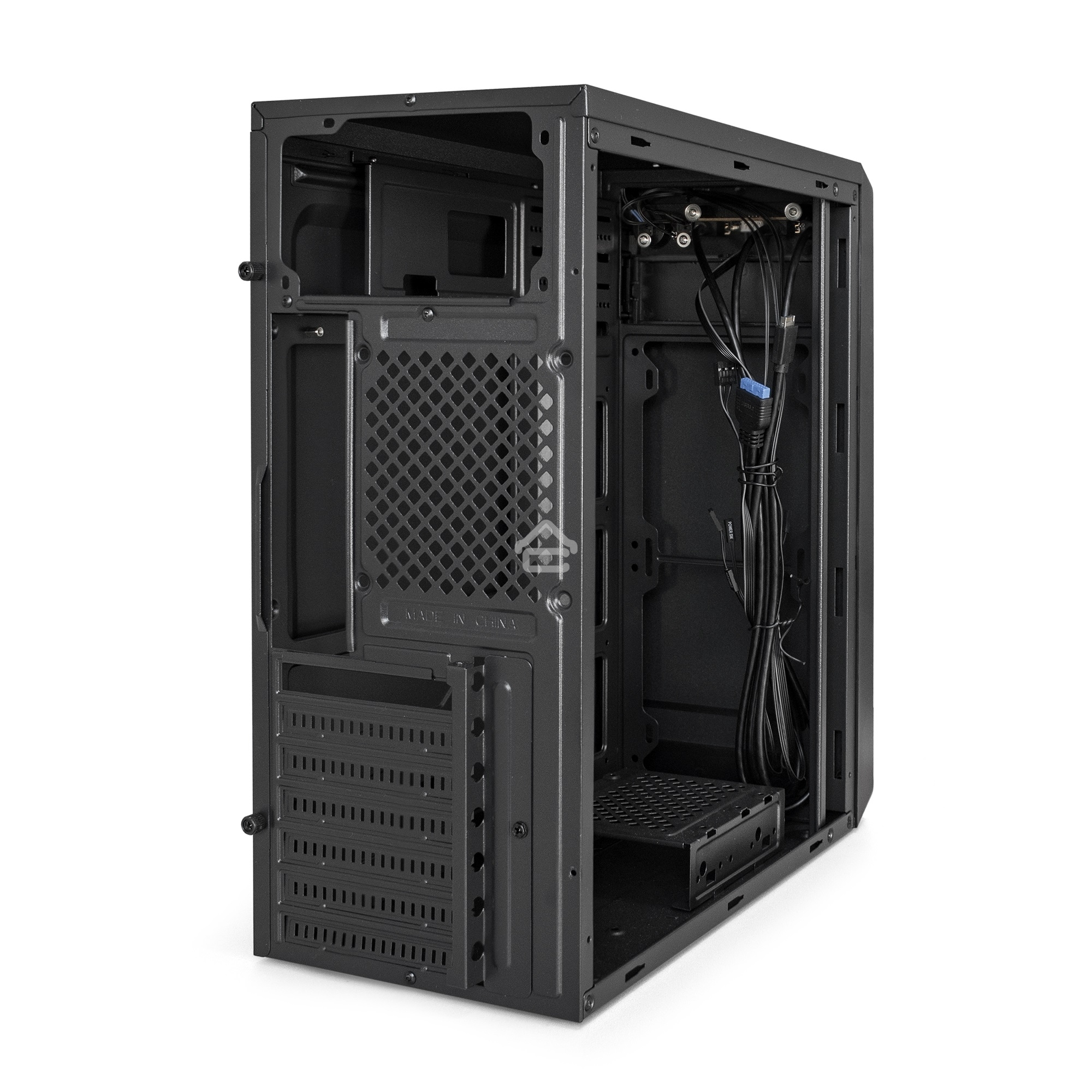 Компьютерный корпус Miditower ExeGate XP-332UC (ATX, без БП, 2хUSB 3.0/1хTypeC, аудио, черный)