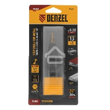 Сверло ступенчатое Denzel 6-8-10-12-14-16-18-20-22-24-26-28-30мм, Р6М5, 6-гр. хвостовик 723604