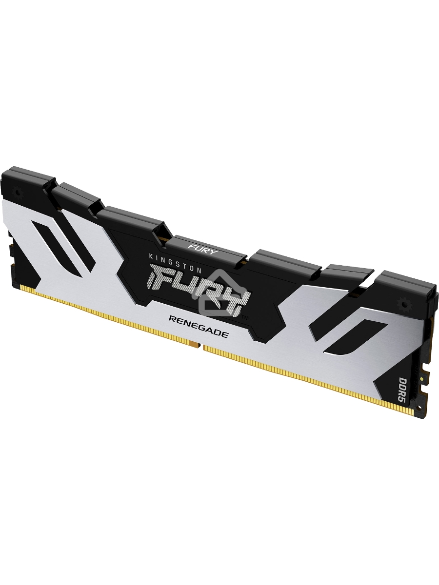 Оперативная память Kingston Fury Renegade, DDR5, 32GB (1x32GB), 6400MHz, CL32, DIMM, радиатор, серебристый/чёрный
