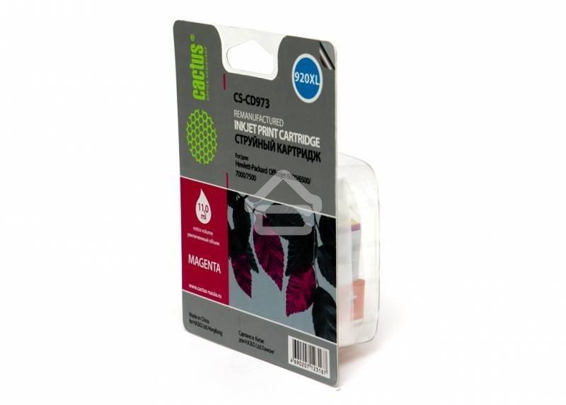 Картридж струйный Cactus CS-CD973 №920XL пурпурный (14.6 мл.) для HP Officejet 6000/6500/7000/7500