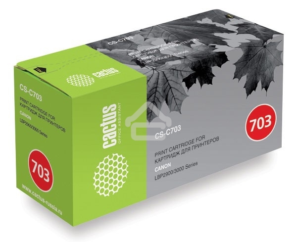 Картридж лазерный Cactus CS-C703 черный (2000 стр.) для Canon LBP2900/LBP3000