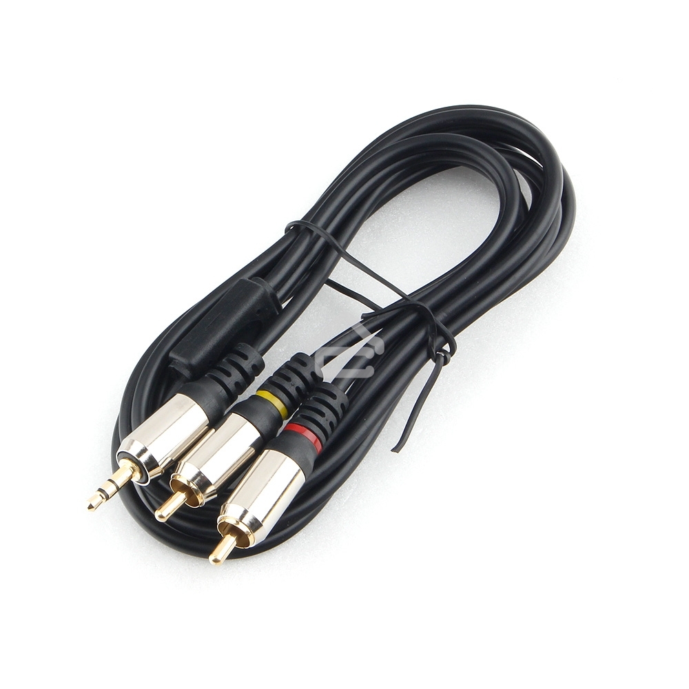Кабель аудио Cablexpert CCAB-02-35M2RM-1.5MB. 3.5 Jack(M)/2х RCA (M), черный, 1.5м, блистер