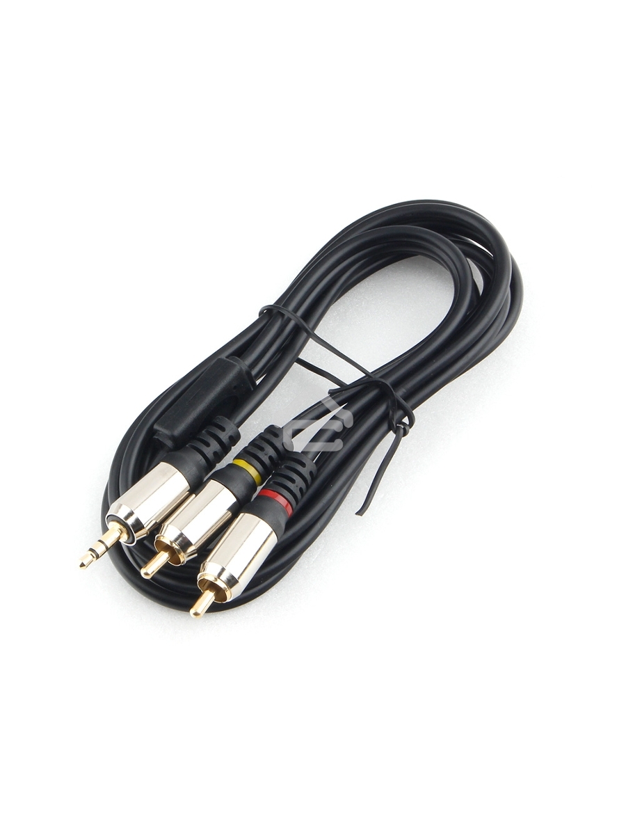 Кабель аудио Cablexpert CCAB-02-35M2RM-1.5MB. 3.5 Jack(M)/2х RCA (M), черный, 1.5м, блистер