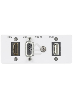 Модуль AV-подключений для HDMI, DisplayPort, VGA, стереоаудио, сети и USB Extron AAP SuperPlate 100 (white)