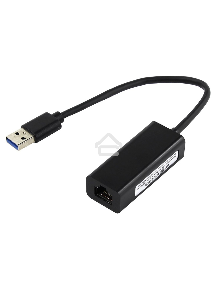 Адаптер сетевой ORIENT U3L-1000N, USB 3.0 Gigabit Ethernet Adapter, RTL8153 chipset, 10/100/1000 Мбит/с, поддержка Win10, Linux, MAC OS