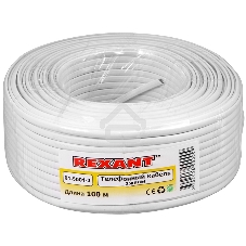 Кабель Rexant (01-5001-3) Кабель телефонный 2 жилы 100м CCA белый (ШТЛП-2)