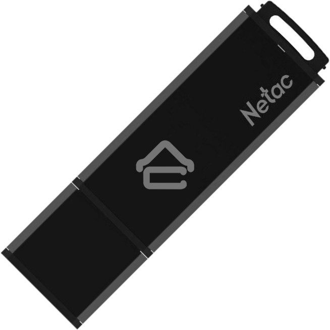 Флешка USB R/W R/W Netac U351 64Gb <NT03U351N-064G-20BK>, USB2.0, с колпачком, металлическая чёрная