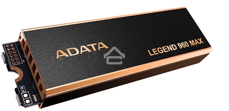 Накопитель SSD ADATA LEGEND 960 MAX, 2Tb, PCIe 4.0 x4, M.2 2280, NVMe, R/W 7400/6800, с радиатором