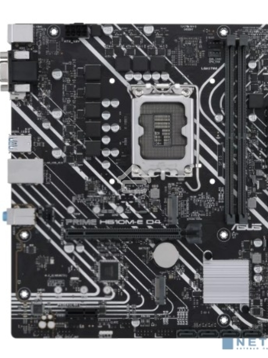 Материнская плата ASUS PRIME H610M-E D4-CSM, LGA 1700, Intel H610, 2xDDR4, 4xSATA, 2xM.2 PCIe 3.0 (x2, x4), 1xPCIe 4.0 x16, 1xPCIe x1, 1xHDMI, 1xDP, 1xVGA, 2xUSB-A 2.0, 2xUSB-A 3.2 Gen 1, 1x 1Gb LAN, 3x3.5 мм, 7.1, mATX