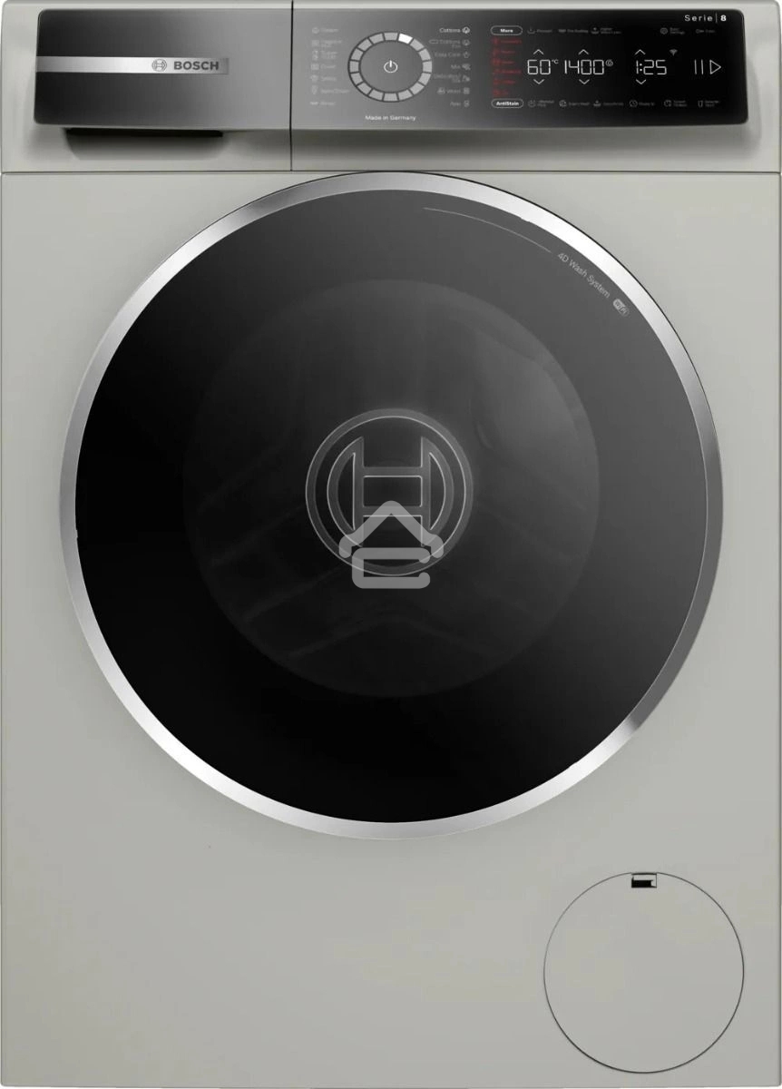 Стиральная машина Bosch Serie 8 WGb2440XME серебро, загрузка фронтальная 9 кг, 1400 об/мин., класс: А+++