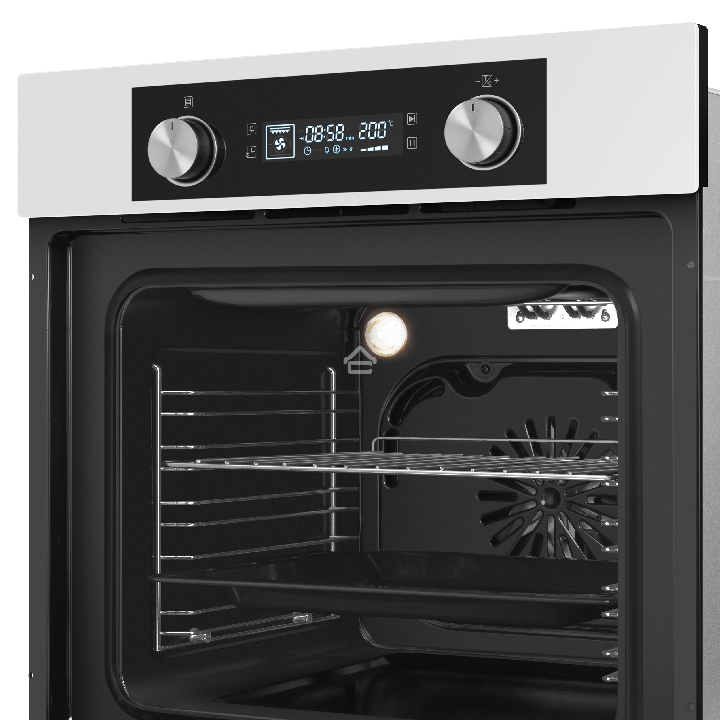 Шкаф духовой электрический Maunfeld AEOH60102W, 60л, дверца с 3 стеклами, белый