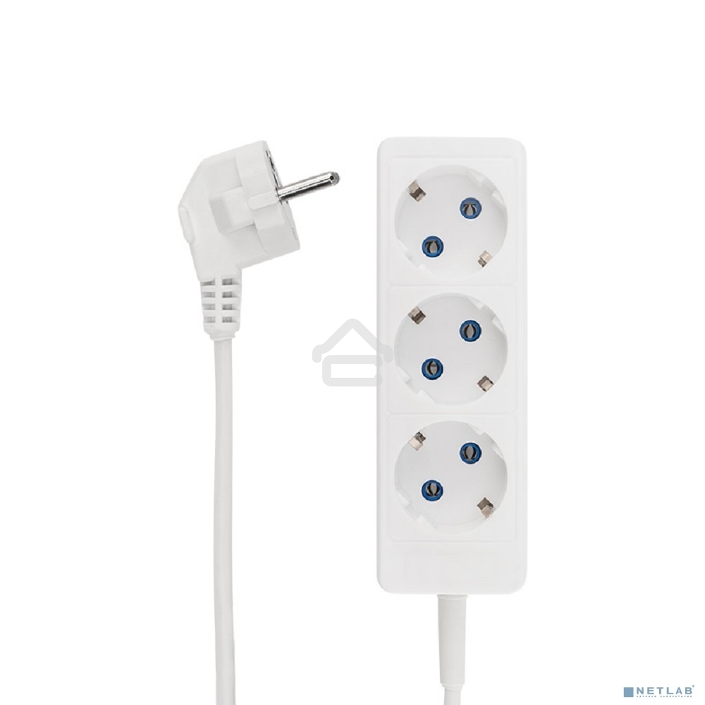 Удлинитель PROconnect 3 гнезда, 1.5 м, 3х0.75 мм², с/з, белый