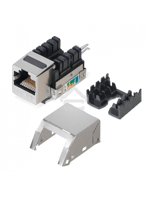 Модуль Hyperline WRLine WR-KJ-RJ45-C5E-SH-90 информ. KeystoneRJ45 1 кат.5E FTP черн.