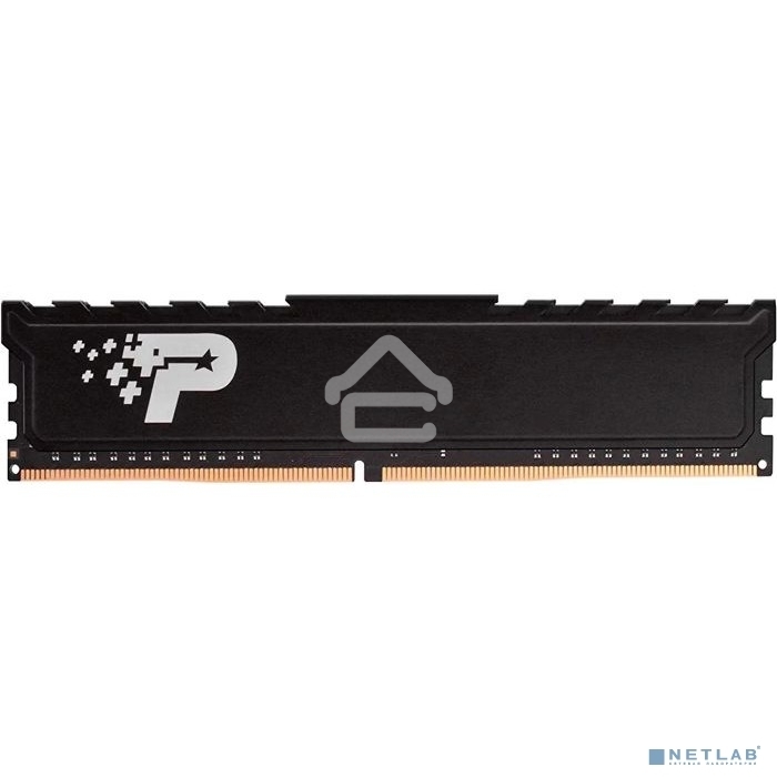 Оперативная память Patriot Signature Premium, DDR4, 4GB (1x4 GB), 2666 MHz, CL19, DIMM, радиатор, черный