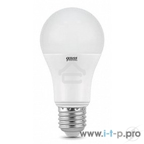 Лампа светодиодная Gauss 23219 LED Elementary A60 20W E27 1520lm 3000K 1/10/40 0