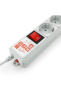 Фильтр-удлинитель Power Cube 1,9 м 6 розеток (серый) 10А/2,2кВт