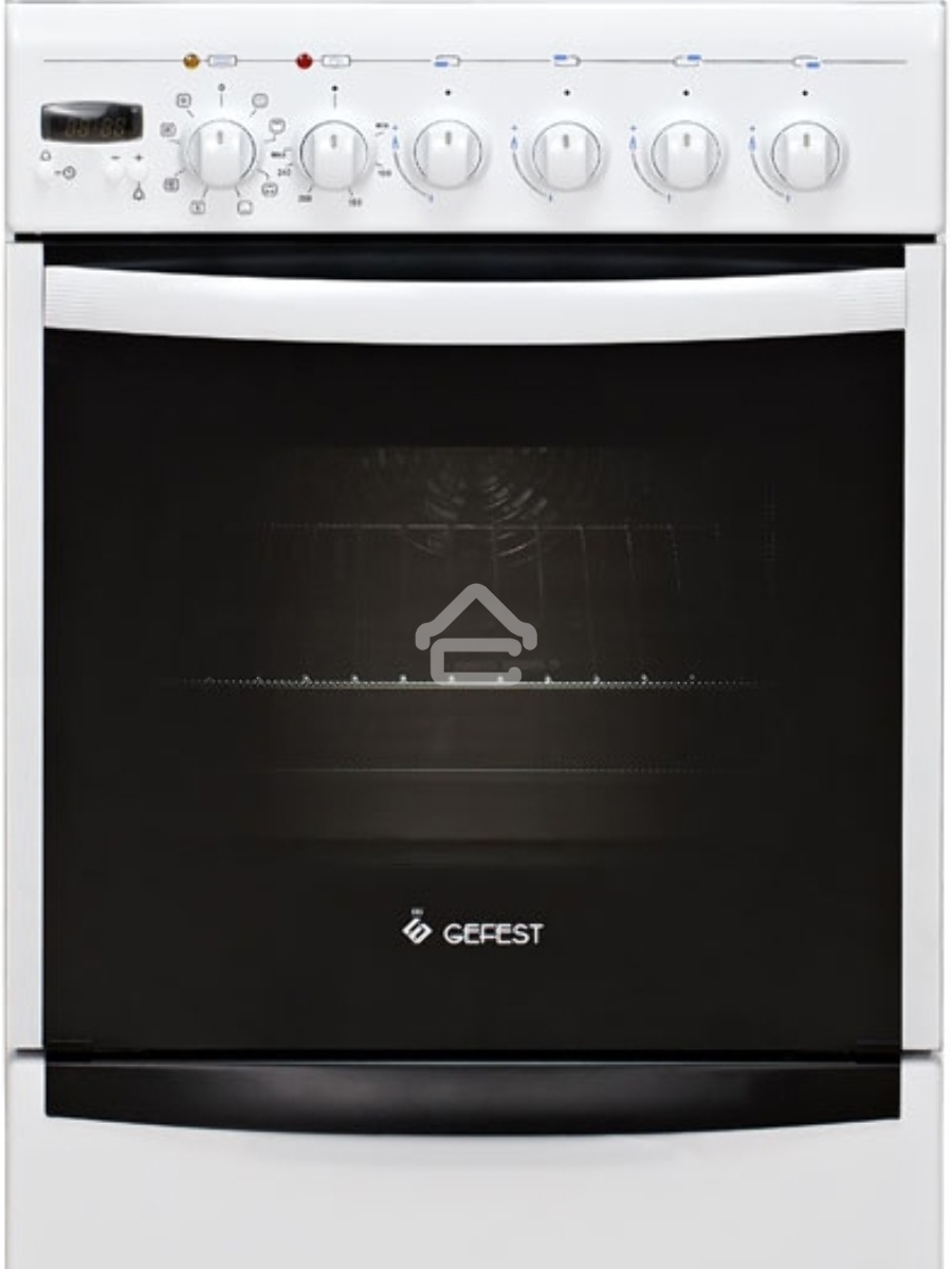 Плита комбинированная Gefest ПГЭ 5102-03 белый, конфорок 4 газовых, духовка 55 л, 50 см x 85 см x 58.5 см