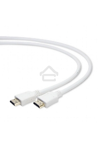 Кабель Cablexpert HDMI CC-HDMI4-W-10, 19M/19M, v2.0, медь, позол.разъемы, экран, 3 м, белый, пакет