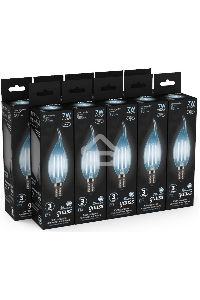 Светодиодная лампа GAUSS 104801207 LED Filament Свеча на ветру E14 7W 580lm 4100К 1/10/50