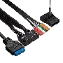 Компьютерный корпус Minitower ExeGate mEVO-9301-EVO800 (mATX, БП EVO800RGB с вент. 12см, с окном, 2*USB+1*USB3.0, HD аудио, черный, с RGB подсветкой)