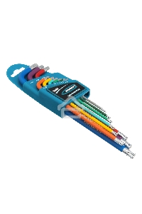 Набор ключей GROSS 16402  имбусовых torx-tt 9шт: t10-t50 магнит s2 экстра-длин. хром/краска 9шт.